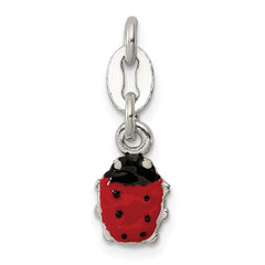 Sterling Silver Enameled Ladybug Charm QC6263