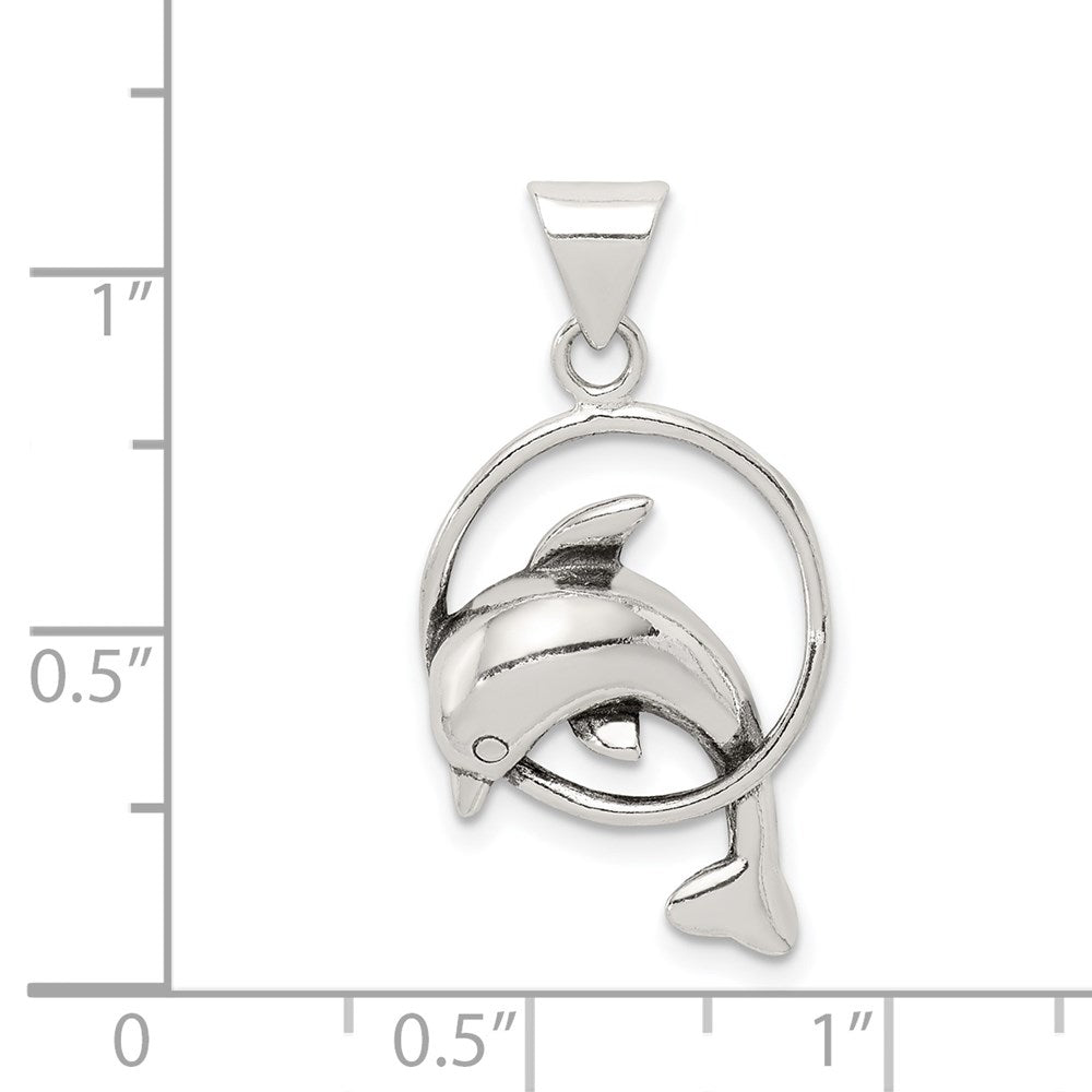Sterling Silver Dolphin Charm QC6273