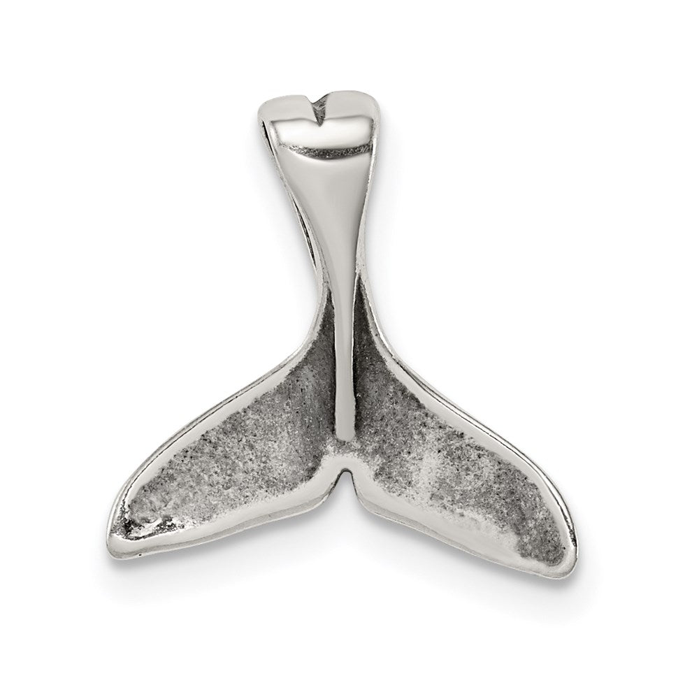 Sterling Silver Small Whale Tail Pendant QC6275