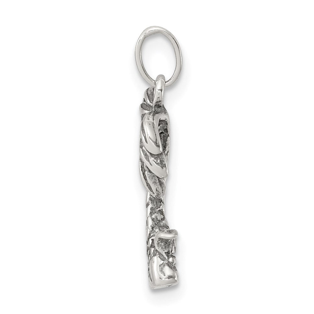 Sterling Silver Antiqued Palm Tree Charm QC6281