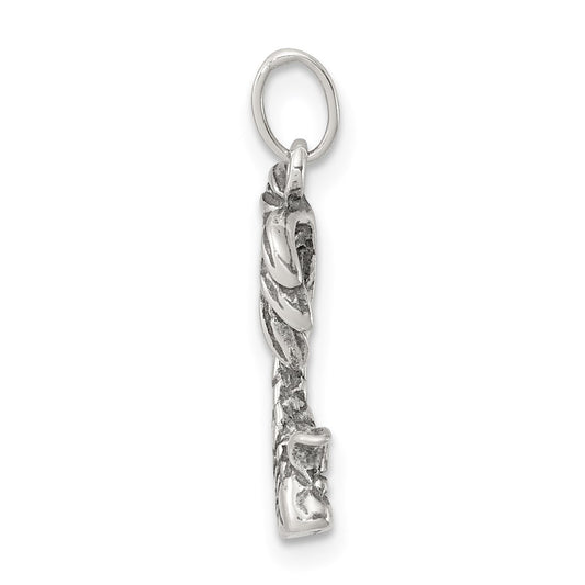 Sterling Silver Antiqued Palm Tree Charm QC6281