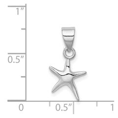 Sterling Silver Rhodium-platedStarfish Pendant QC6324