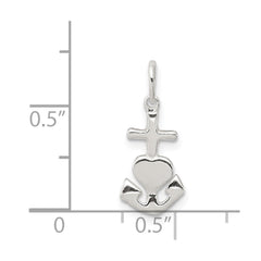 Sterling Silver Hope, Faith, and Charity Charm QC6336