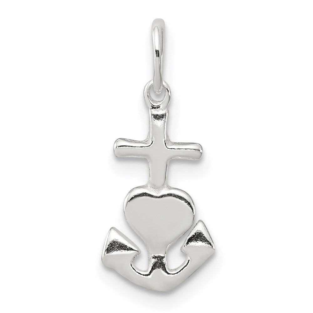 Sterling Silver Hope, Faith, and Charity Charm QC6336