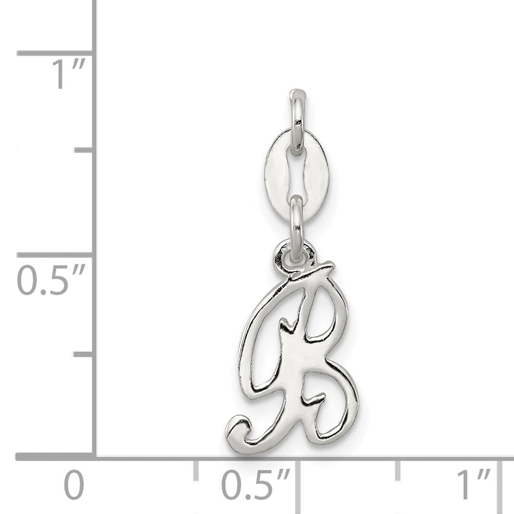 Sterling Silver Letter B Initial Charm QC6510B