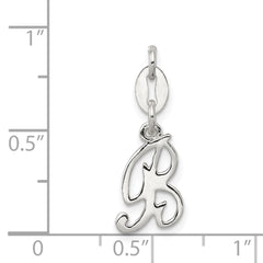 Sterling Silver Letter B Initial Charm QC6510B