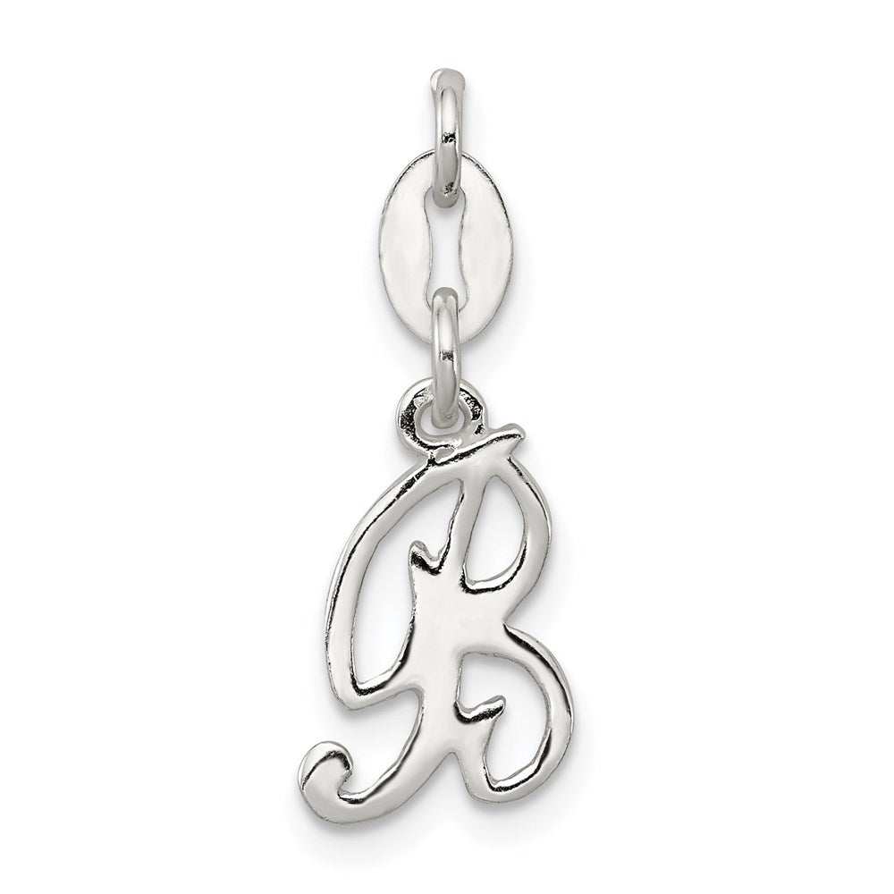 Sterling Silver Letter B Initial Charm QC6510B