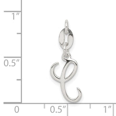 Sterling Silver Letter C Initial Charm QC6510C