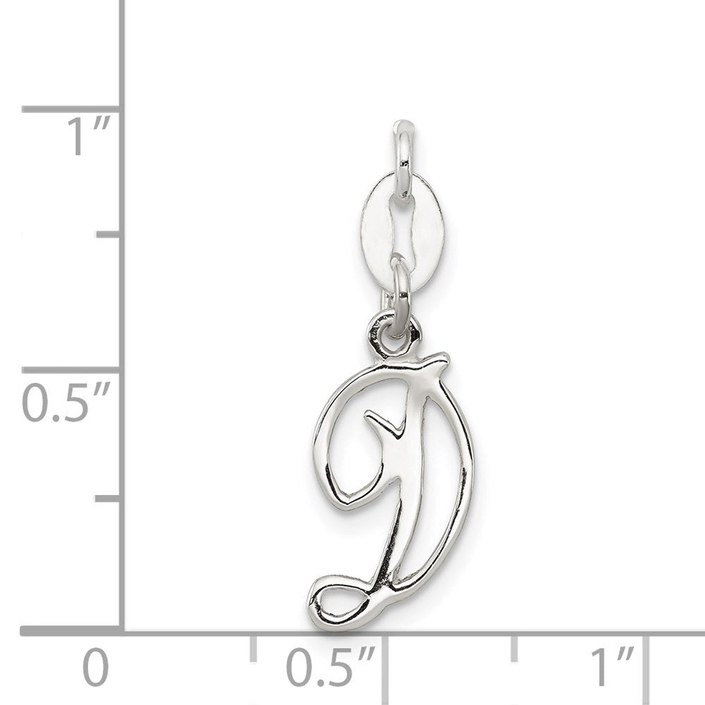Sterling Silver Letter D Initial Charm QC6510D