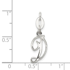 Sterling Silver Letter D Initial Charm QC6510D