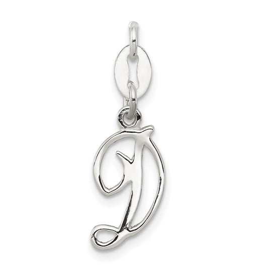 Sterling Silver Letter D Initial Charm QC6510D