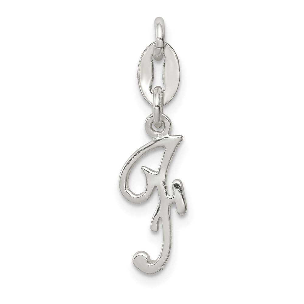 Sterling Silver Letter F Initial Charm QC6510F