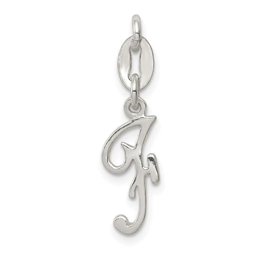 Sterling Silver Letter F Initial Charm QC6510F