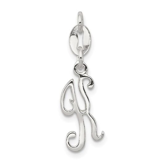 Sterling Silver Letter K Initial Charm QC6510K