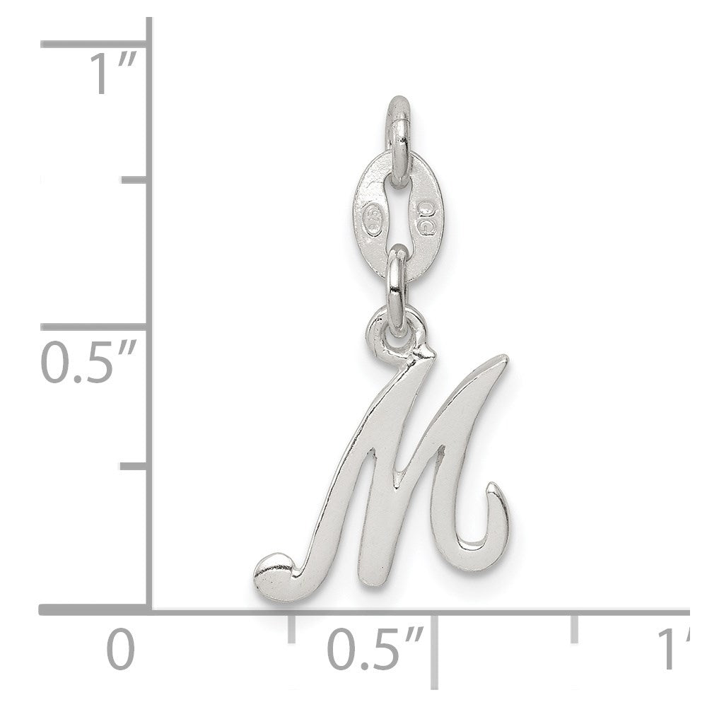 Sterling Silver Letter M Initial Charm QC6510M