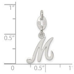 Sterling Silver Letter M Initial Charm QC6510M