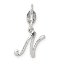 Sterling Silver Letter N Initial Charm QC6510N