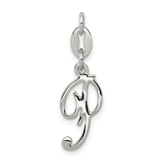 Sterling Silver Letter P Initial Charm QC6510P