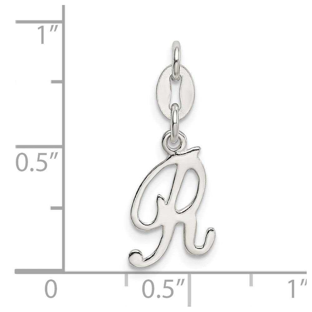 Sterling Silver Letter R Initial Charm QC6510R