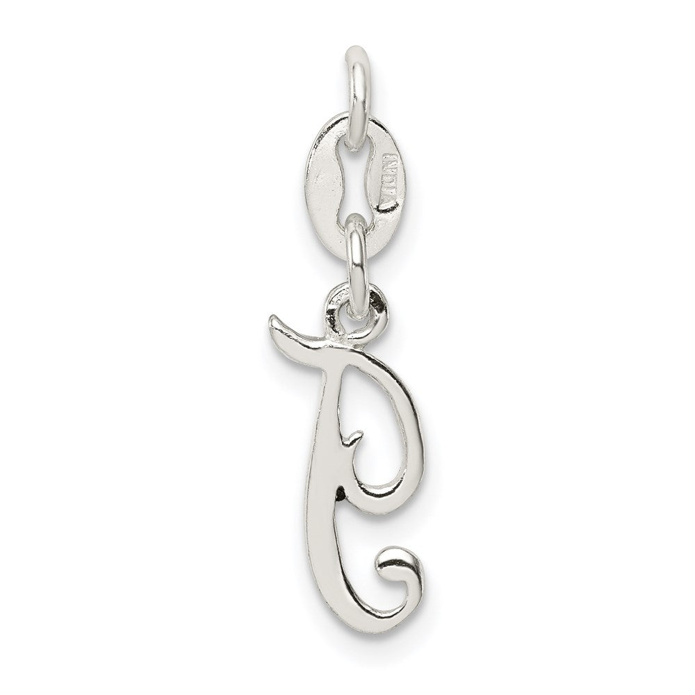 Sterling Silver Letter T Initial Charm QC6510T