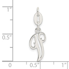 Sterling Silver Letter V Initial Charm QC6510V