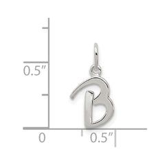 Sterling Silver Letter B Initial Charm QC6511B