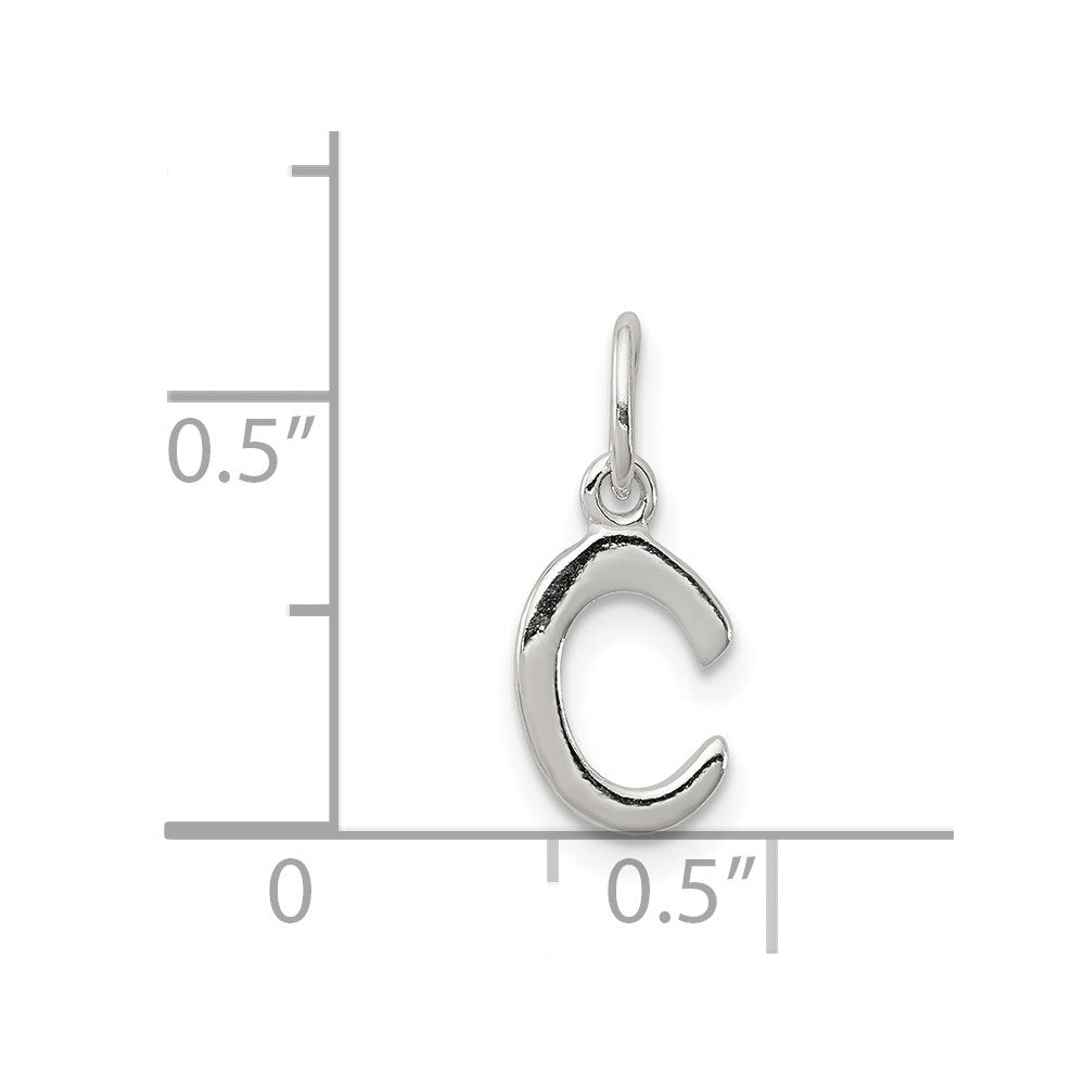 Sterling Silver Letter C Initial Charm QC6511C