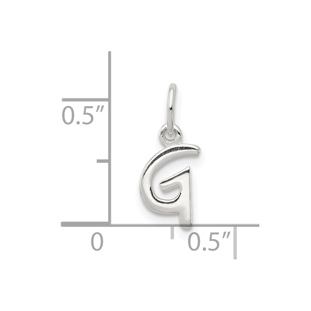Sterling Silver Letter G Initial Charm QC6511G