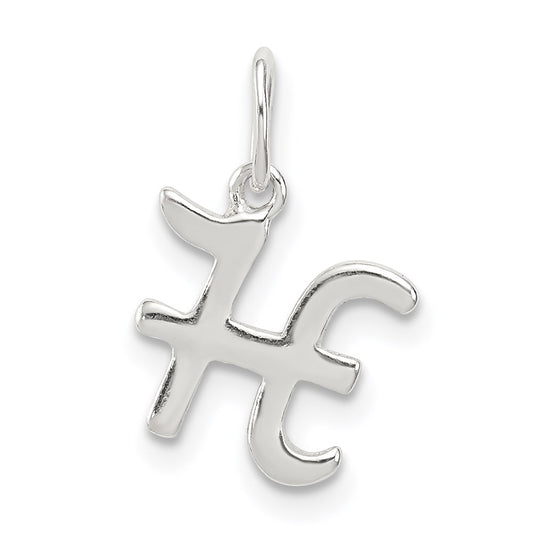 Sterling Silver Letter H Initial Charm QC6511H