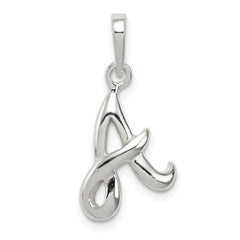 Sterling Silver Letter A Initial Pendant QC6512A