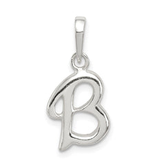 Sterling Silver Letter B Initial Pendant QC6512B