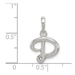 Sterling Silver Letter D Initial Pendant QC6512D