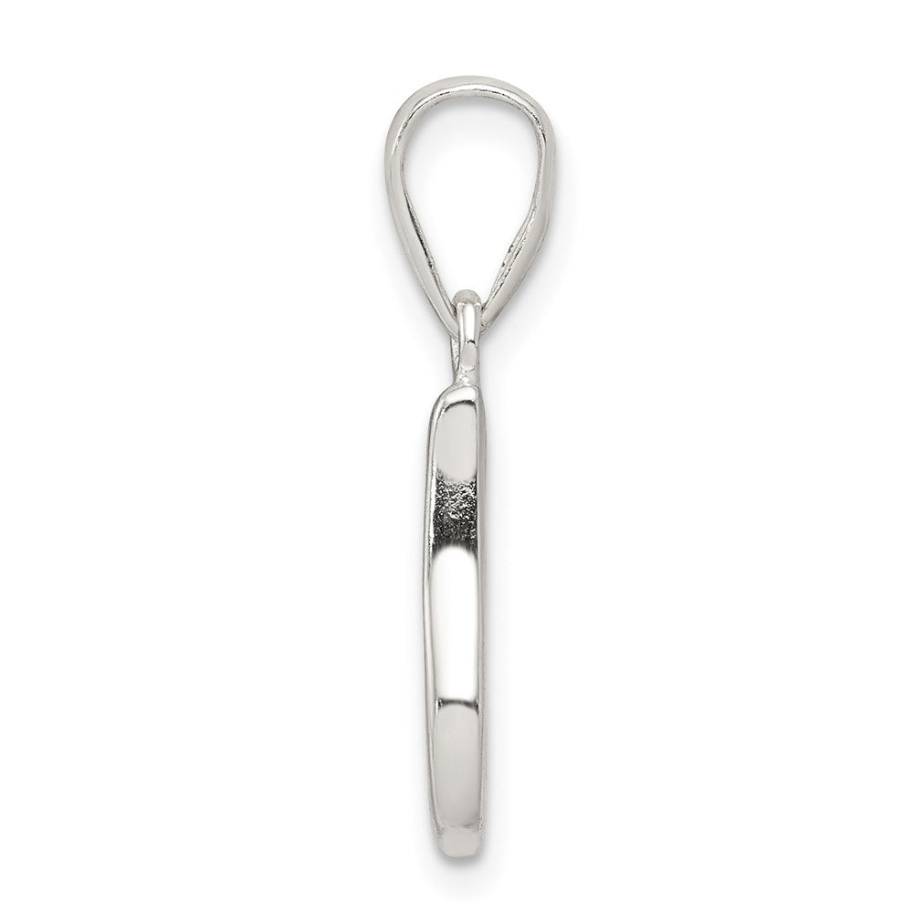 Sterling Silver Letter I Initial Pendant QC6512I