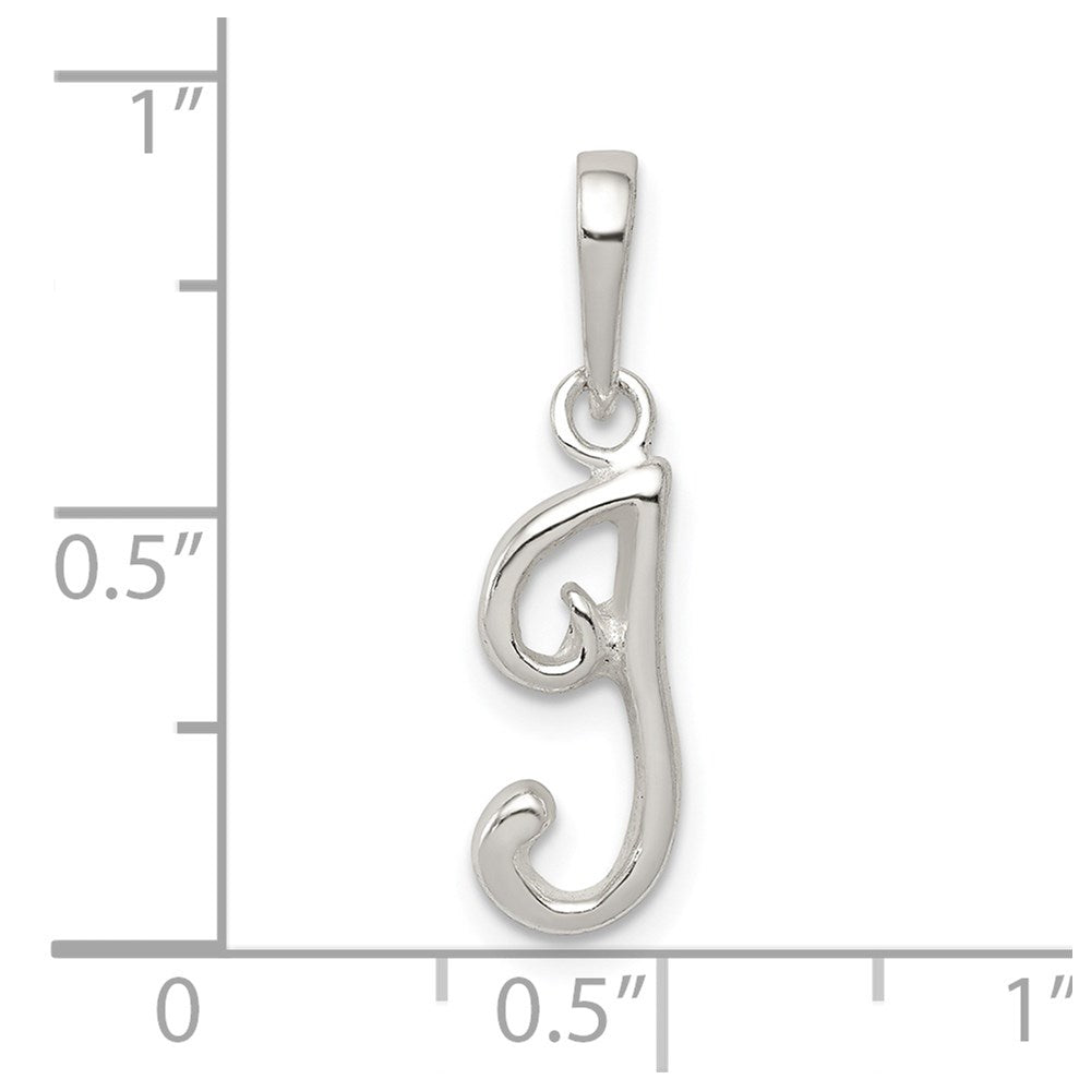 Sterling Silver Letter I Initial Pendant QC6512I