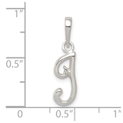 Sterling Silver Letter I Initial Pendant QC6512I