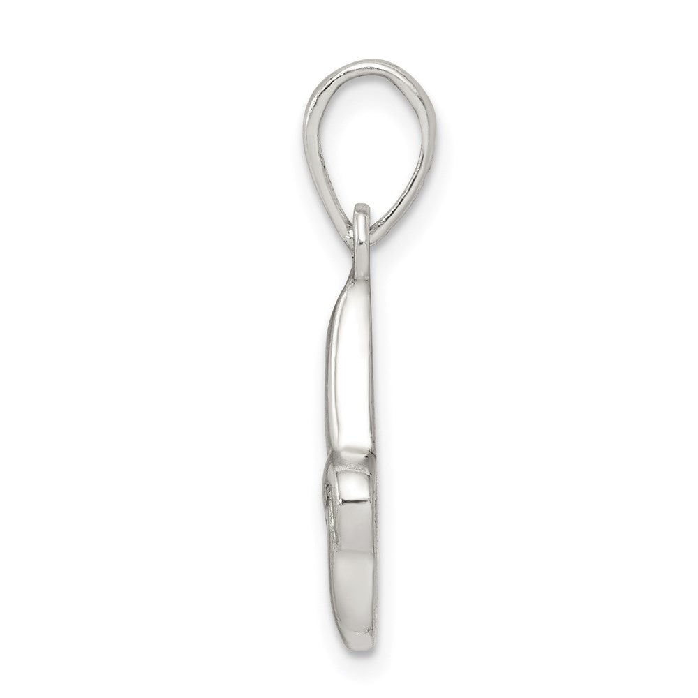 Sterling Silver Letter J Initial Pendant QC6512J