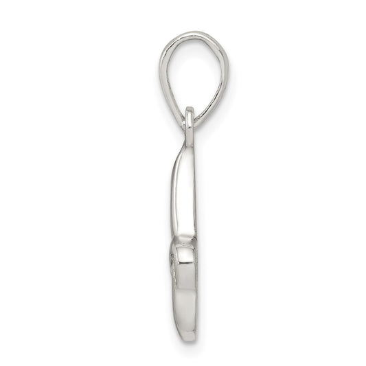 Sterling Silver Letter J Initial Pendant QC6512J