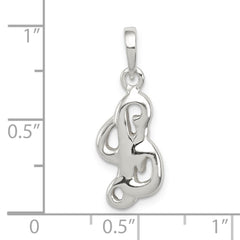 Sterling Silver Letter L Initial Pendant QC6512L