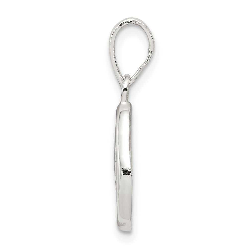 Sterling Silver Letter O Initial Pendant QC6512O