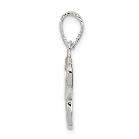 Sterling Silver Letter P Initial Pendant QC6512P