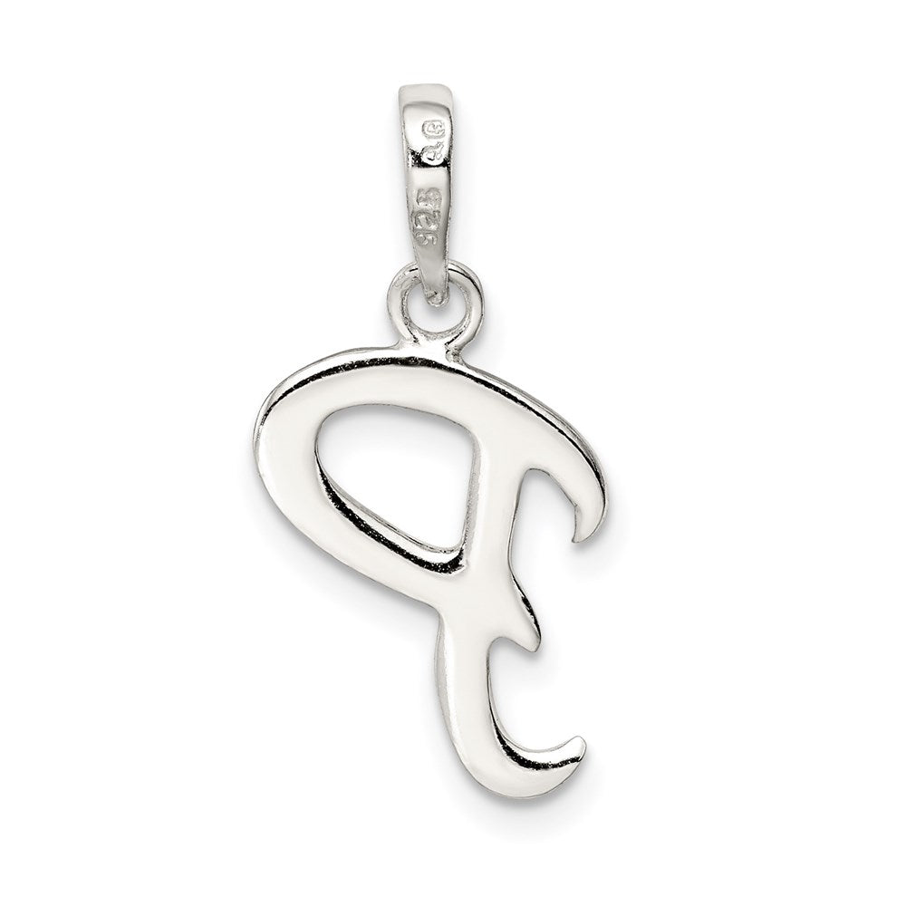 Sterling Silver Letter P Initial Pendant QC6512P
