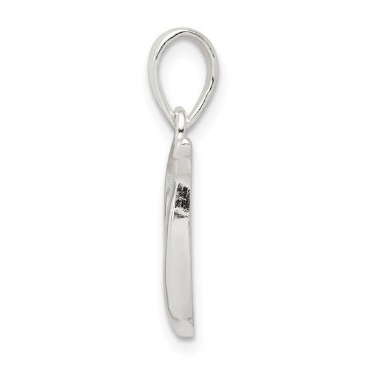 Sterling Silver Letter T Initial Pendant QC6512T