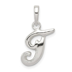 Sterling Silver Letter T Initial Pendant QC6512T