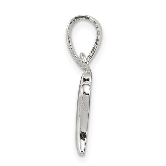 Sterling Silver Letter W Initial Pendant QC6512W