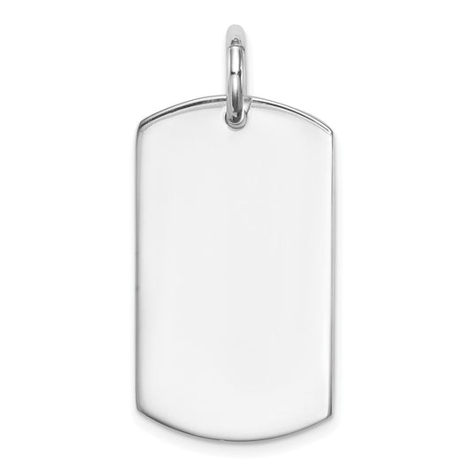 Sterling Silver Polished Dog Tag Pendant QC6606