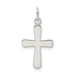 Sterling Silver Polished Cross Charm QC6638