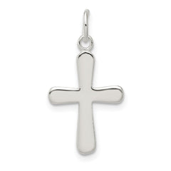 Sterling Silver Polished Cross Charm QC6638