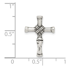 Sterling Silver Antiqued Cross Slide QC6653