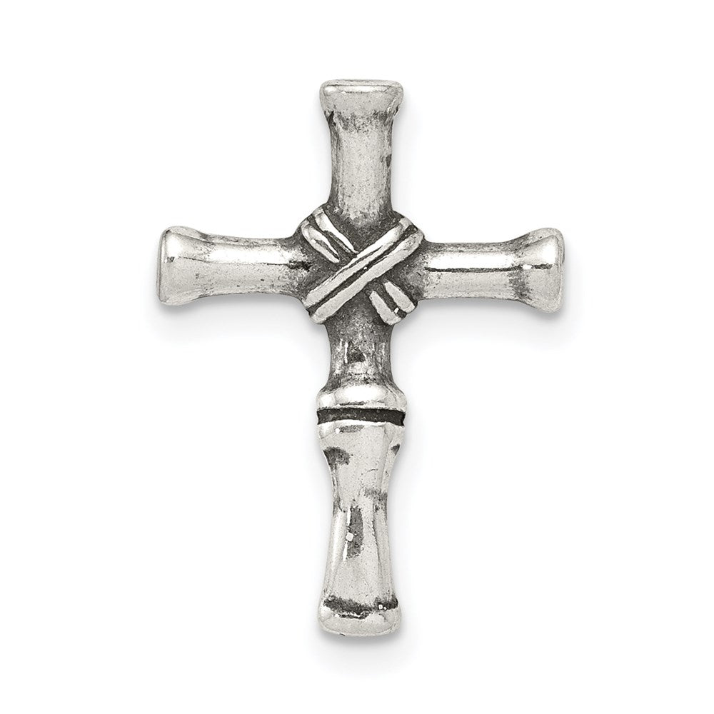 Sterling Silver Antiqued Cross Slide QC6653
