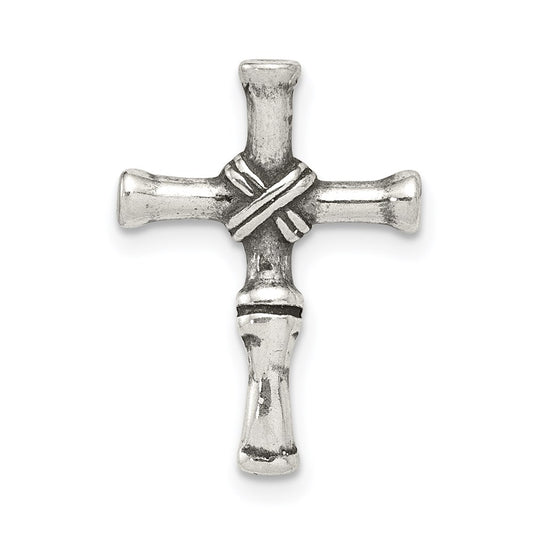 Sterling Silver Antiqued Cross Slide QC6653